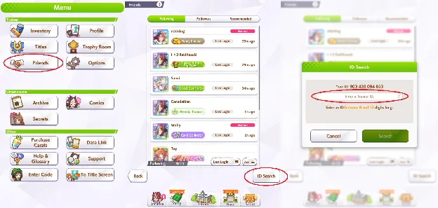 Adding Friends example
